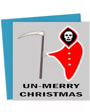 Gothic Christmas Santa Grim Reaper Card