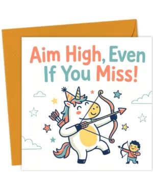 Growth Positive Vibes Unicorn Aim High Even If You Miss