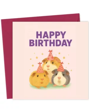 Guinea Pig Birthday Card