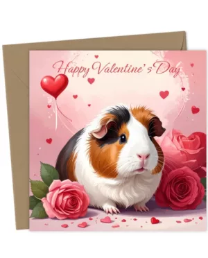 Guinea Pig Valentine's Card