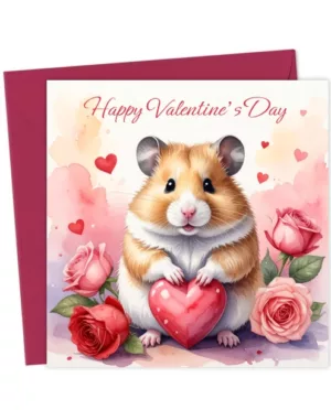Hamster Valentine's Card