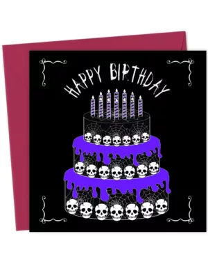 Happy Birthday Goth Skulls Gothic Birthday Cake