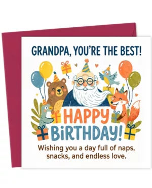 Happy Birthday Grandpa Card - Grandpa You’re the Best
