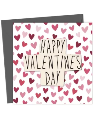 Happy Valentines Day Hearts Design