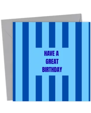 Have a Great Birthday Stripes Card