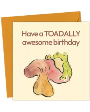 Have a Toadally Awesome Birthday – Cute Frog Card