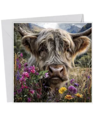 Highland Cow - Greetings Card