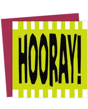 HOORAY! – Bold Celebration Card | Colourful Typography Design