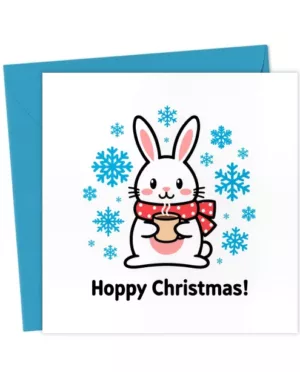 Hoppy Christmas Bunny with Hot Cocoa