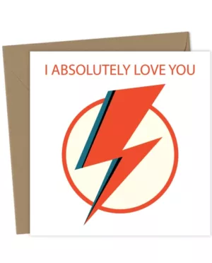 I Absolutely Love You - Retro Music Card