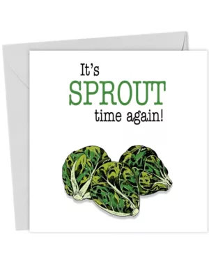 It's Sprout Time Again Christmas Card