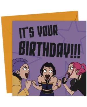 Kpop Demon Hunters birthday card for teens - Rumi Mira Zoey