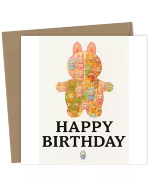 Labubu Happy Birthday Card
