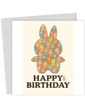 Labubu Happy Birthday Card
