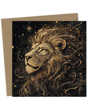 Lion - Greetings Card