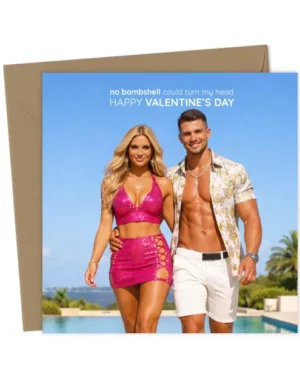 Love Island Inspired Couple Face Swap Valentine’s Day Card
