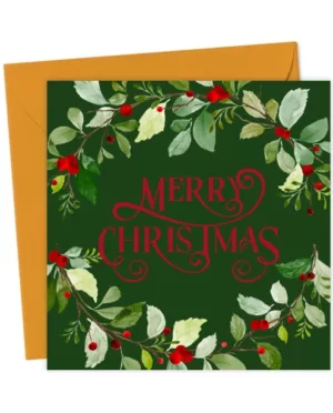 Luxury Wreath Christmas Card