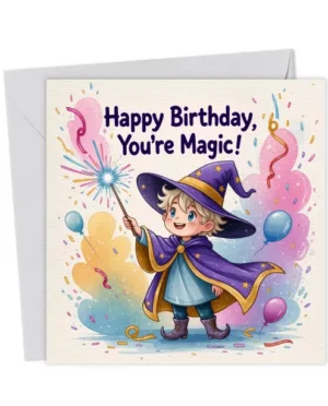 Magical Birthday Wizard Card