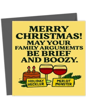 Merry Christmas – Funny Wine Lover Card.