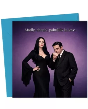 Morticia Gomez Addams Family Inspired Gothic Romance Face Swap Card