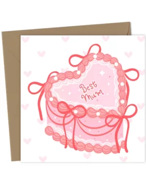 mothers day cake card for the best mum