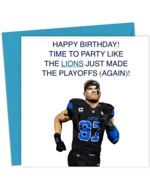 NFL Detroit Lions - Birthday Card
