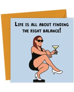 Nicki Minaj inspired balance challenge birthday card
