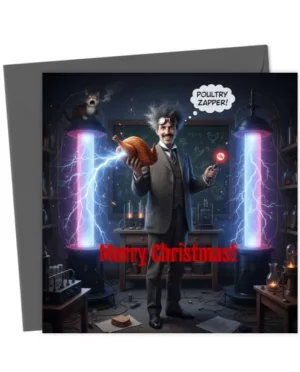 Nikolai Tesla cooks the Christmas turkey