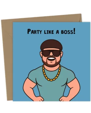 Party like the final boss in Ibiza. - Funny Greeting Card