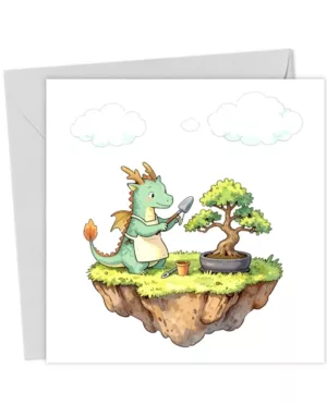 Patience Takes Time Dragon and Bonsai Inspirational