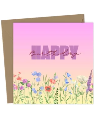 Pink birthday card