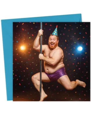 Pole-Dancing Dad - Birthday Face Swap Card
