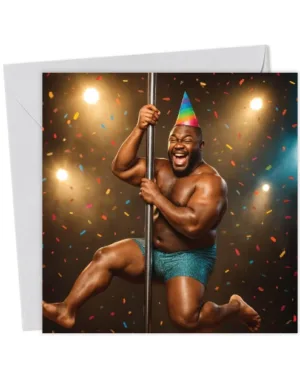 Pole-Dancing Dad - Funny Dad Face Swap Card