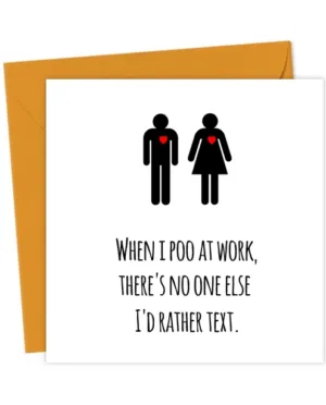 Poo at Work - Valentine's Day Card