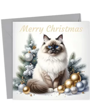 Ragdoll Cat Christmas Card