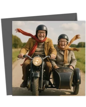 Romantic Riders - Funny Face Swap Card