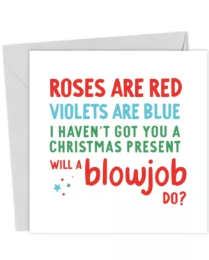 Roses are Red Rude Christmas card