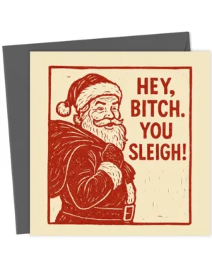 Santa Sleighs - Christmas Card