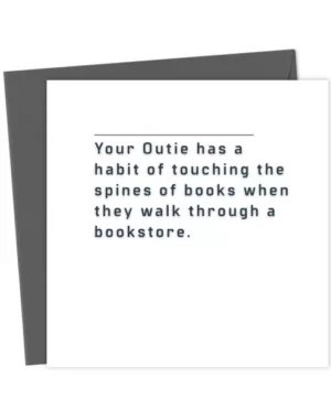 Severance Inspired Minimalist Card – Funny Outie Quote