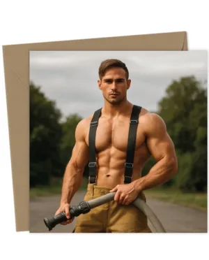 Sexy Firefighter AI Face Swap Card
