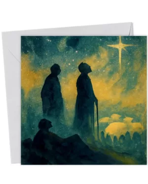 Shepherds watch their flock by night