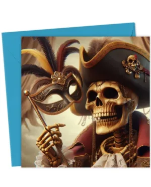 Skeleton Masquerade - Halloween Card