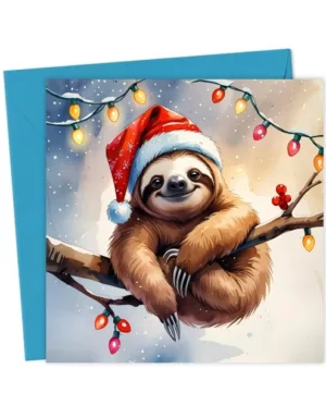 Sloth Christmas Card