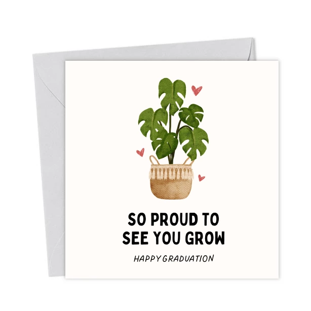 So Proud To See You Grow Graduation Card for Graduate - Graduation Cards