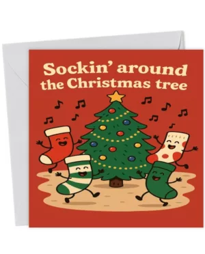 Sockin' around the Christmas tree - shameless Christmas pun.