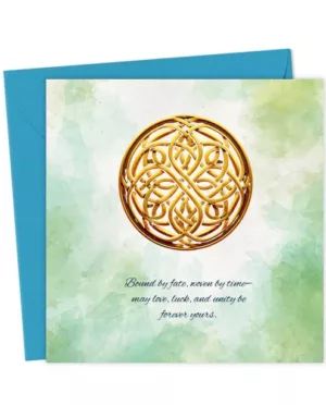 St. Patrick’s Day Card – Gold Irish Emblem & Lucky Wishes