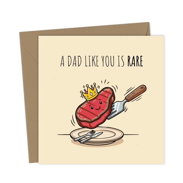 rare steak dad card Rare Dad