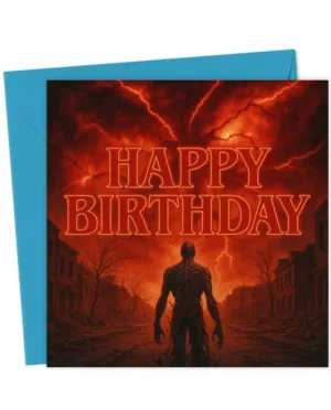 Stranger Things Vecna The Upside Down Happy Birthday Card