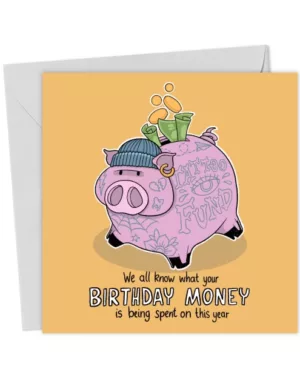 Tattoo Fund Birthday Design Alternative Card for Inked Friends
