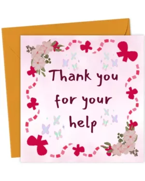 Thank You for Your Help Card UK – Thoughtful Thank You Greeting